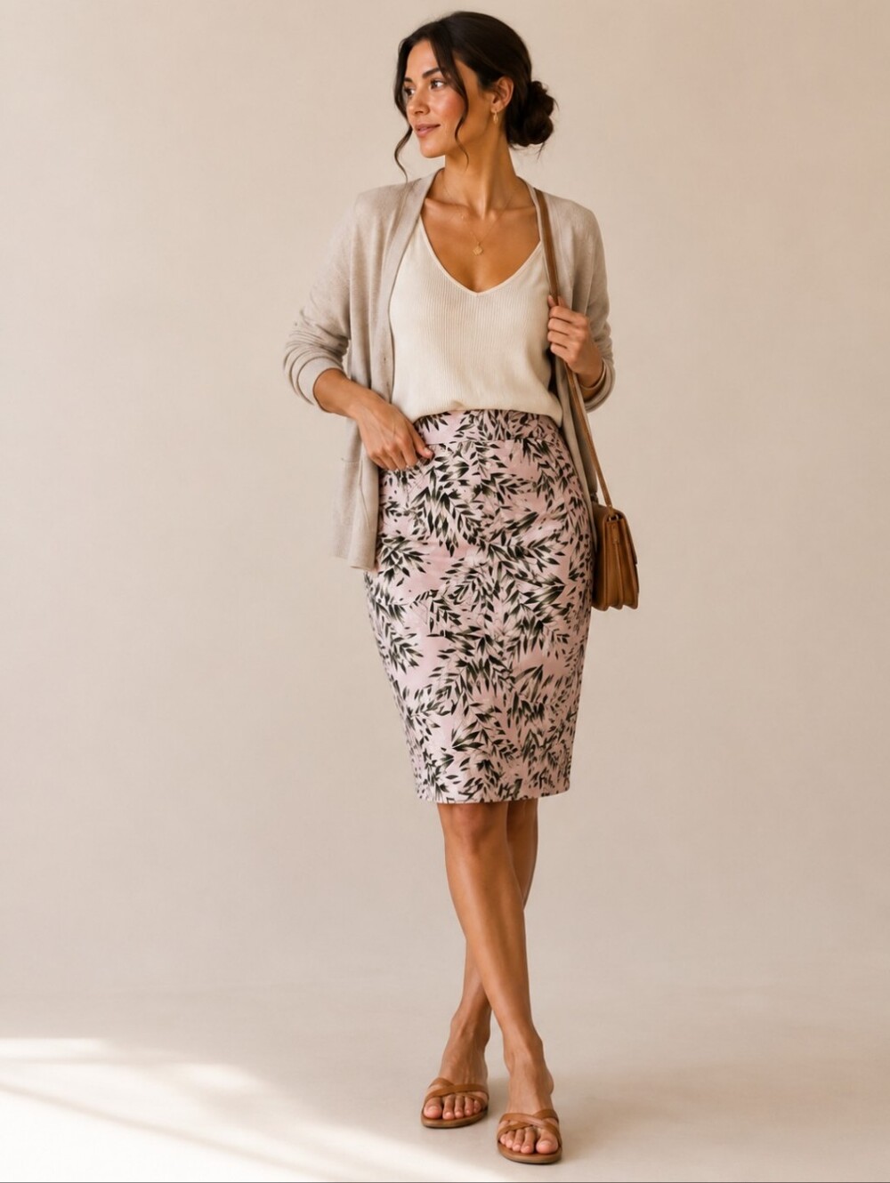 NWT! Ann Taylor Pink Tropical Palm Print Skirt